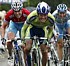 Kim Kirchen is passed by Danilo Di Luca at the finish of the Flche Wallonne 2005